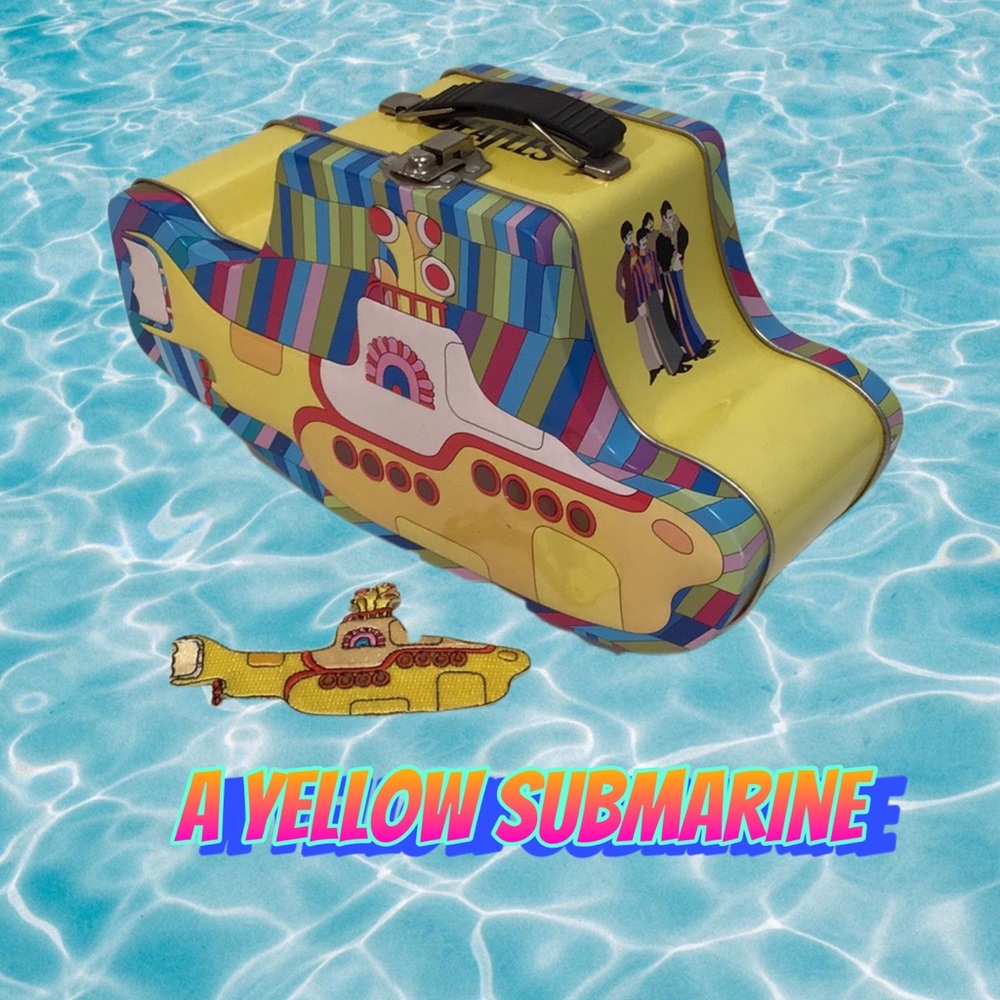 Beatles Yellow Submarine Die Cut Shape Tin Tote